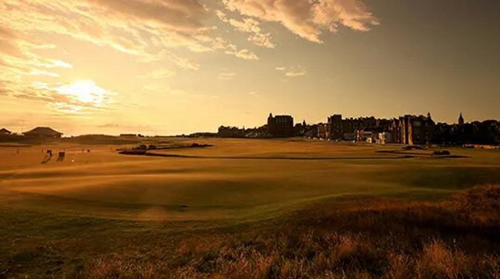 The first hole on the Old Course at St. Andrews.