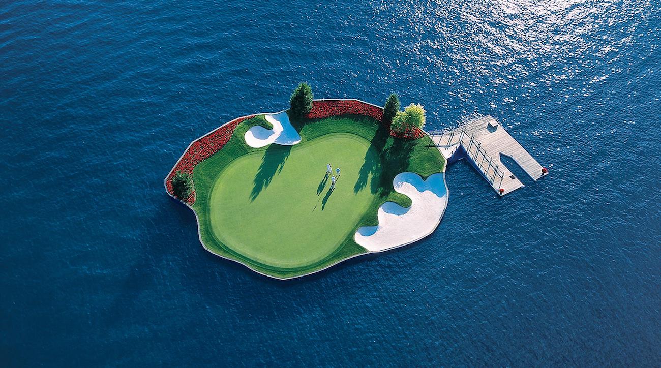 Coeur d’Alene Resort's famous floating green.