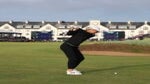 Anna Nordqvist hits her approach into the 18th green on Sunday at Carnoustie.