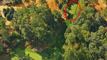 Aerial photo of Augusta National's new 13th tee.