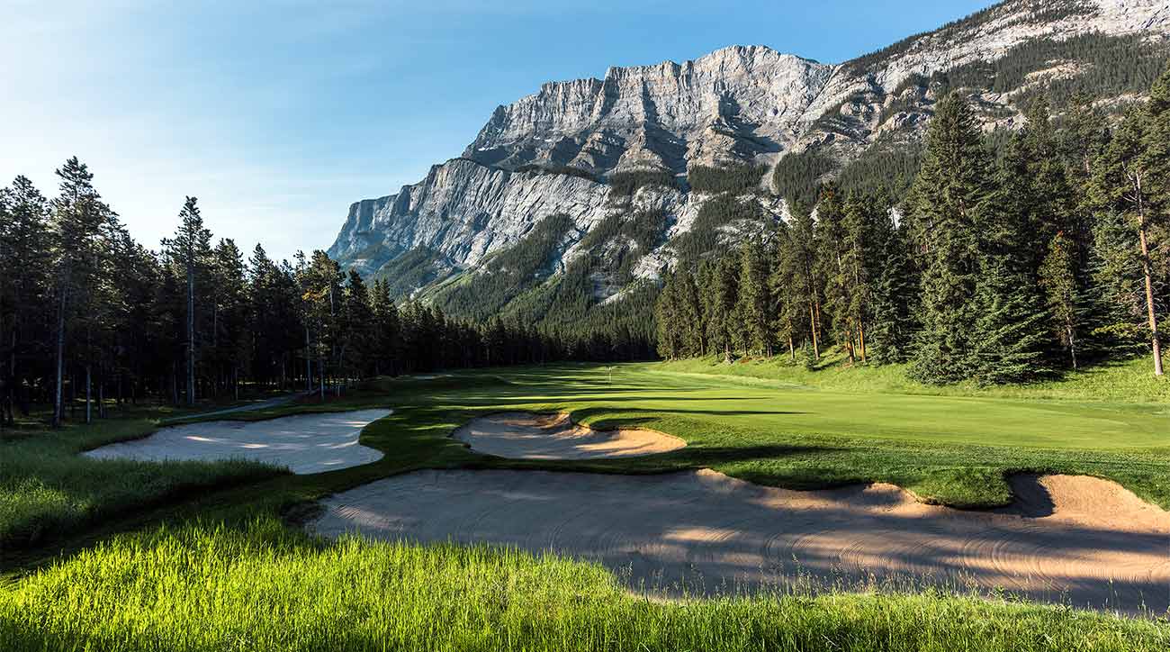 A scenic shot of Fairmont Banff Springs in Banff, Alberta.