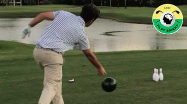 Addison Craig, Head Professional at The Bridge Golf Club, shows how a bowling ball can help get the proper weight transfer in your golf swing