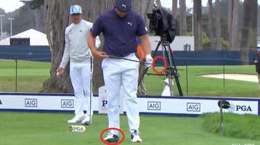 Bryson DeChambeau stares at broken driver shaft