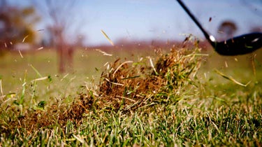 club taking divot