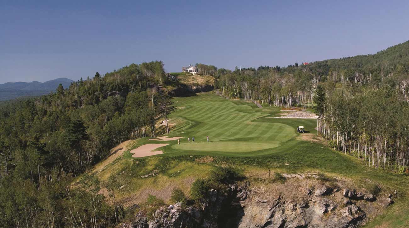 A view of the golf course — and scenic countryside — at Fairmont Le Manoir Richelieu.