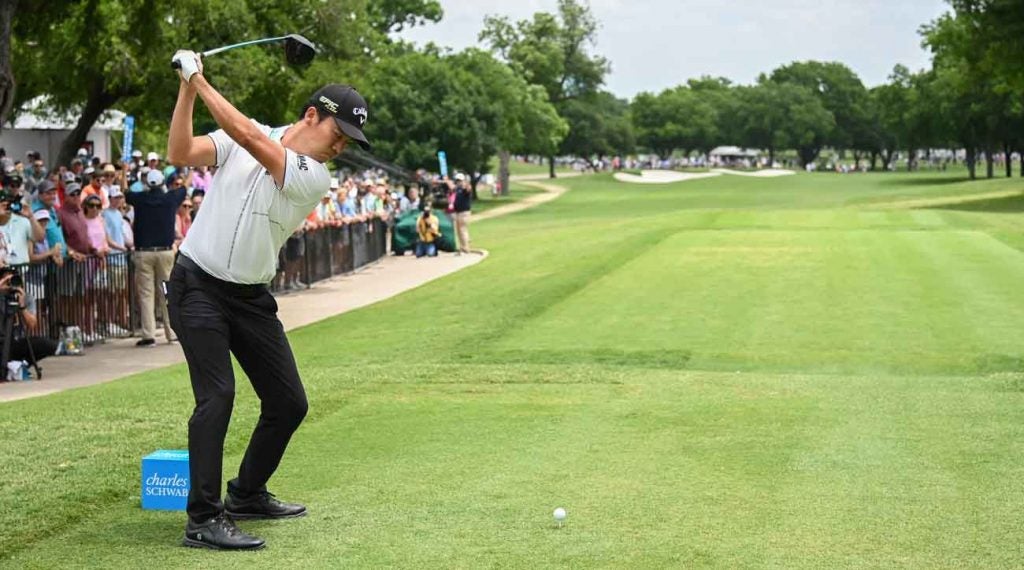 Kevin Na tees off on the first hole during last year’s tournament. 