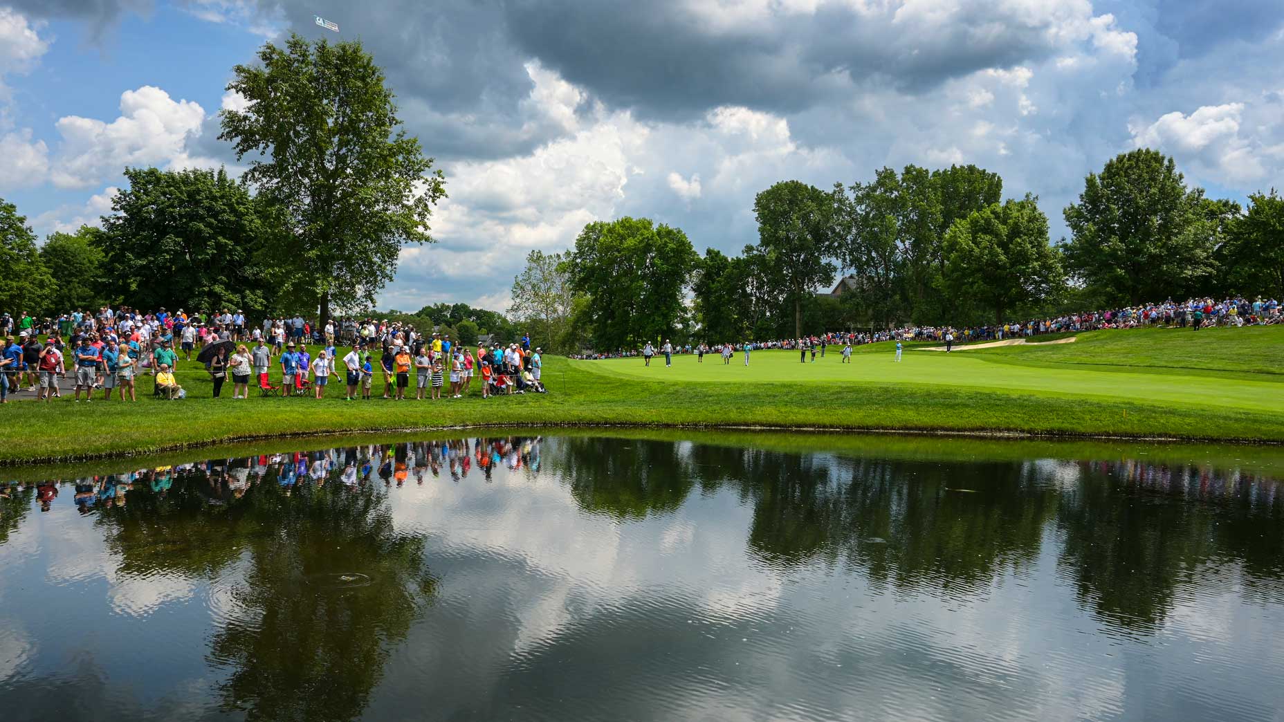 The par-4 6th hole at Muirfield Village Golf Club in 2019.