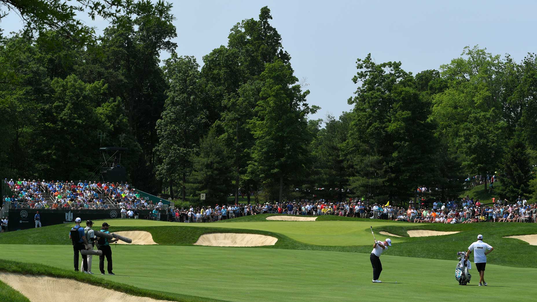 The par-5 7th hole at Muirfield Village Golf Club in 2019.