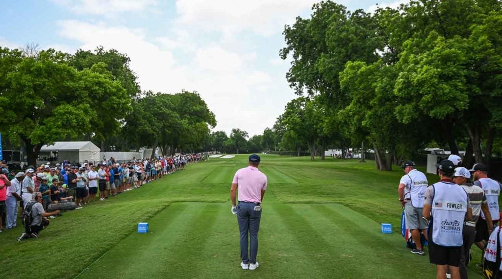 Bryson DeChambeau on the fourth tee during last year’s tournament. 