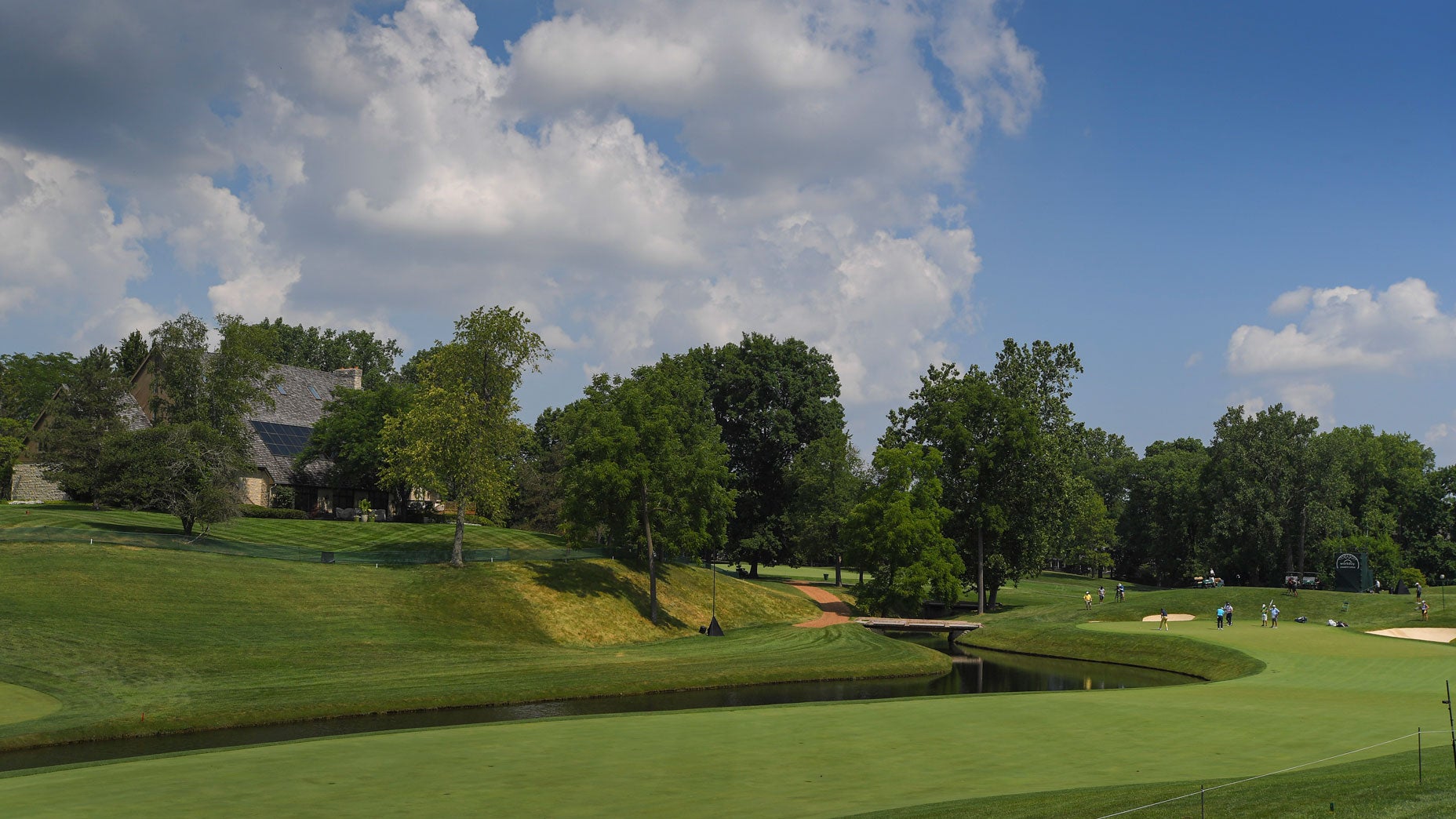 The par-5 5th hole at Muirfield Village Golf Club in 2020.