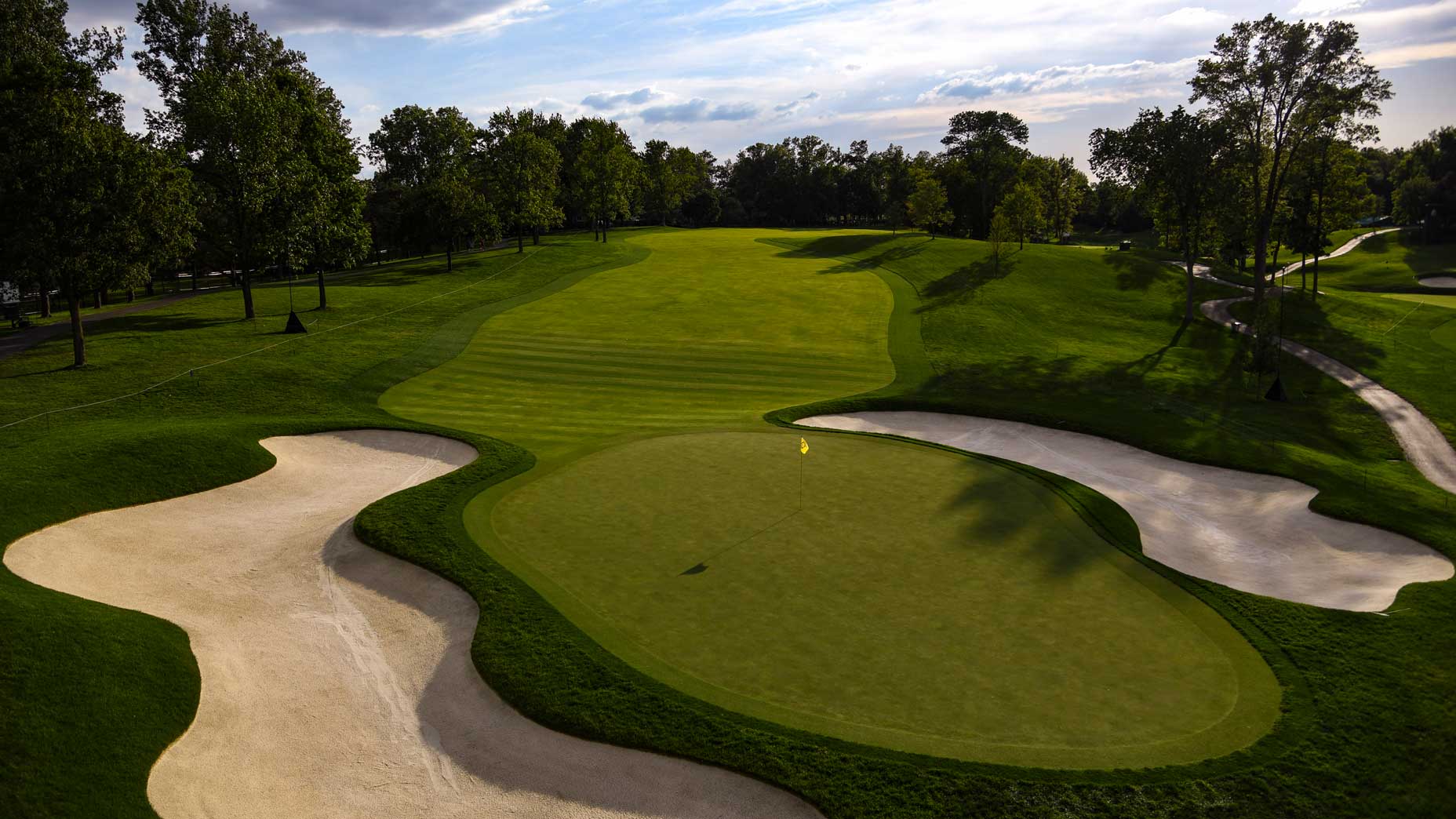 The par-4 13th hole at Muirfield Village Golf Club in 2017.