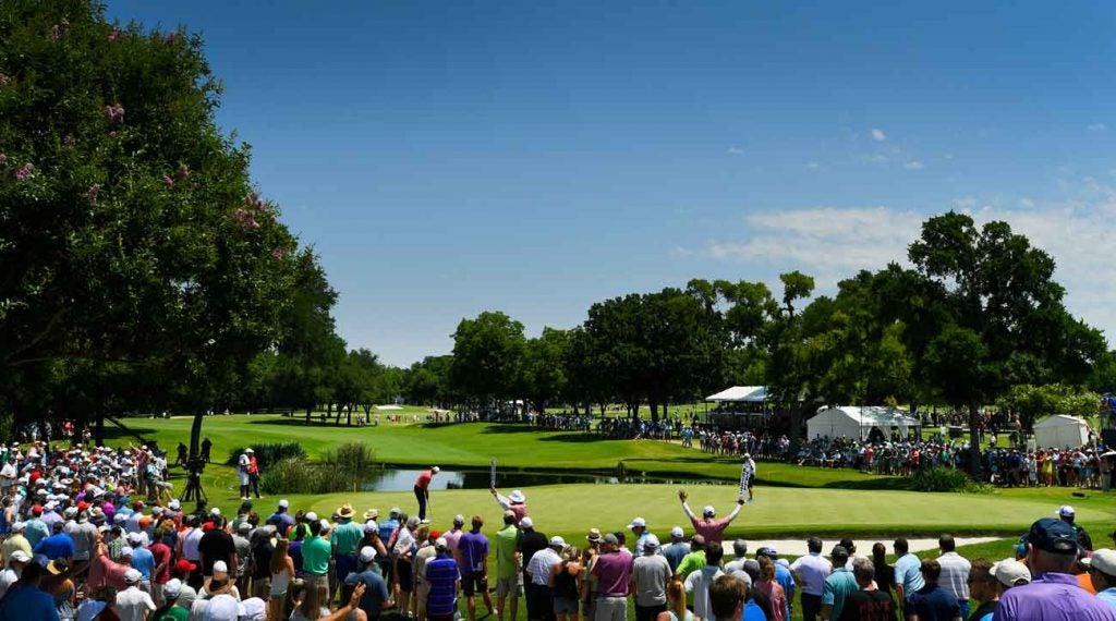 The ninth green during the 2018 tournament. 