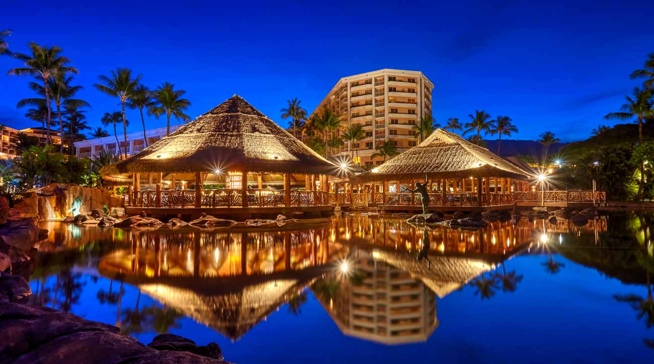The hotel at Grand Wailea Maui is shaped like a sea turtle.