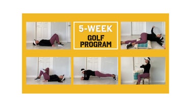 Carolina Romero demonstrates five golf exercises