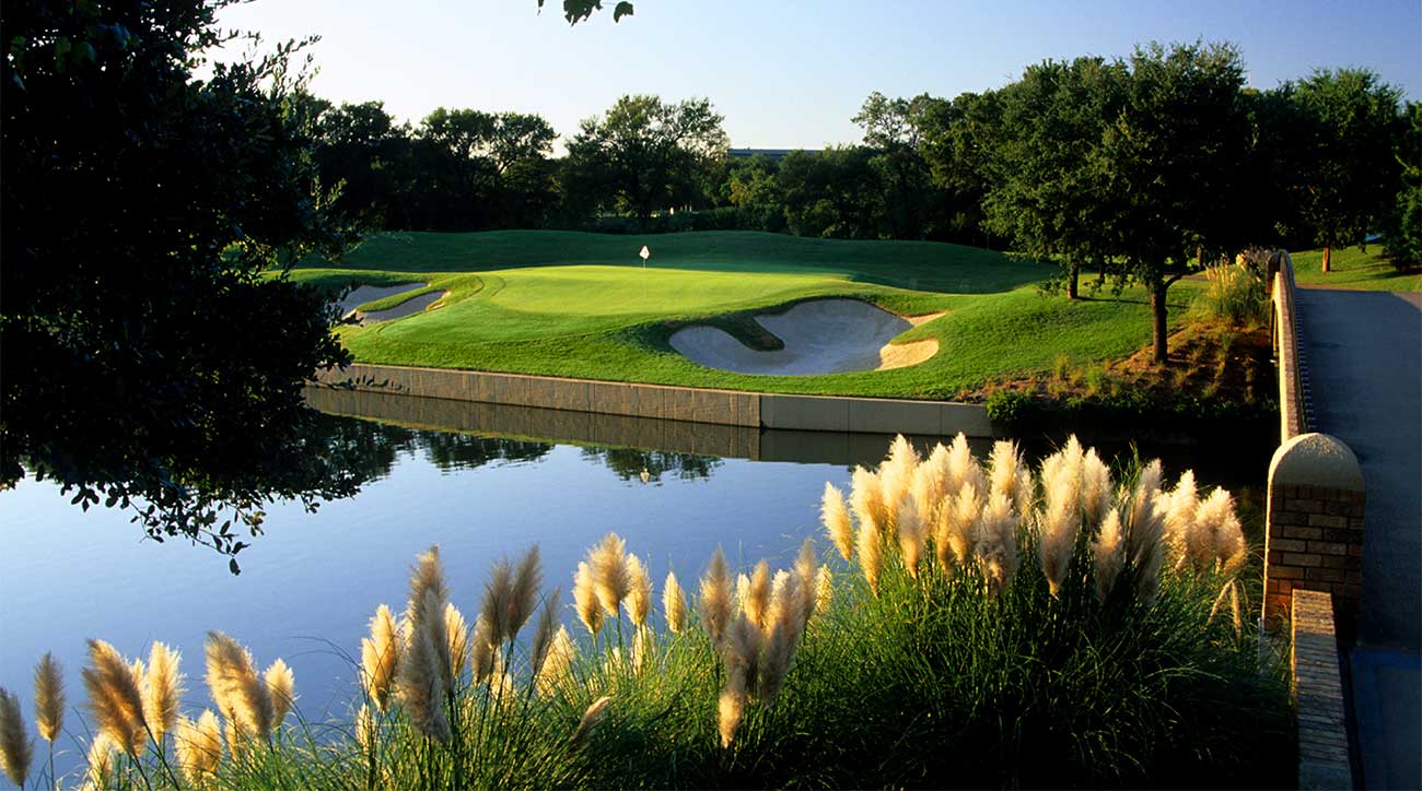 The 5th hole at TPC Las Colinas at the Four Seasons Resort in Dallas.