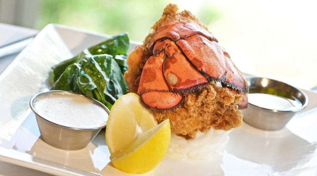 The Yacht Club's chicken fried lobster at Horseshoe Bay Resort.