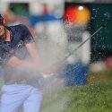 Maintaining loft on the wedge is key when playing from the sand.