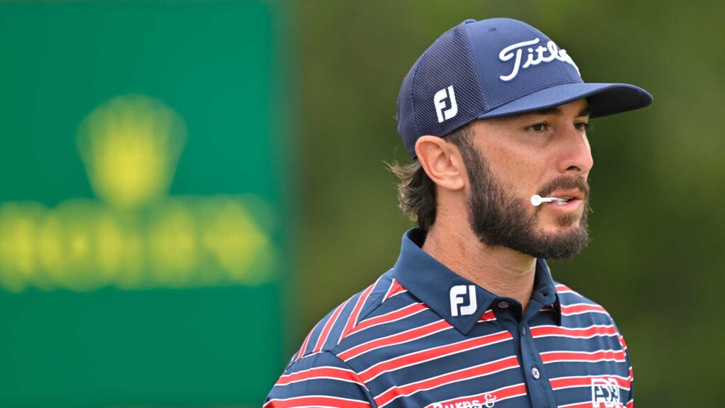 max homa chews on tee us open