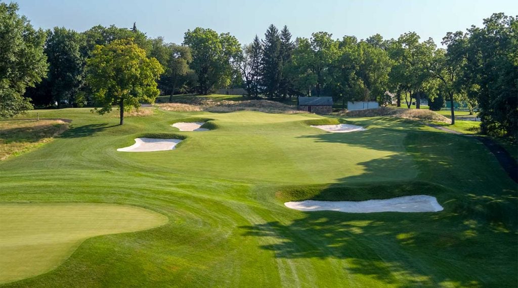 The par-3 7th hole at Mountain Ridge Country Club in New Jersey.