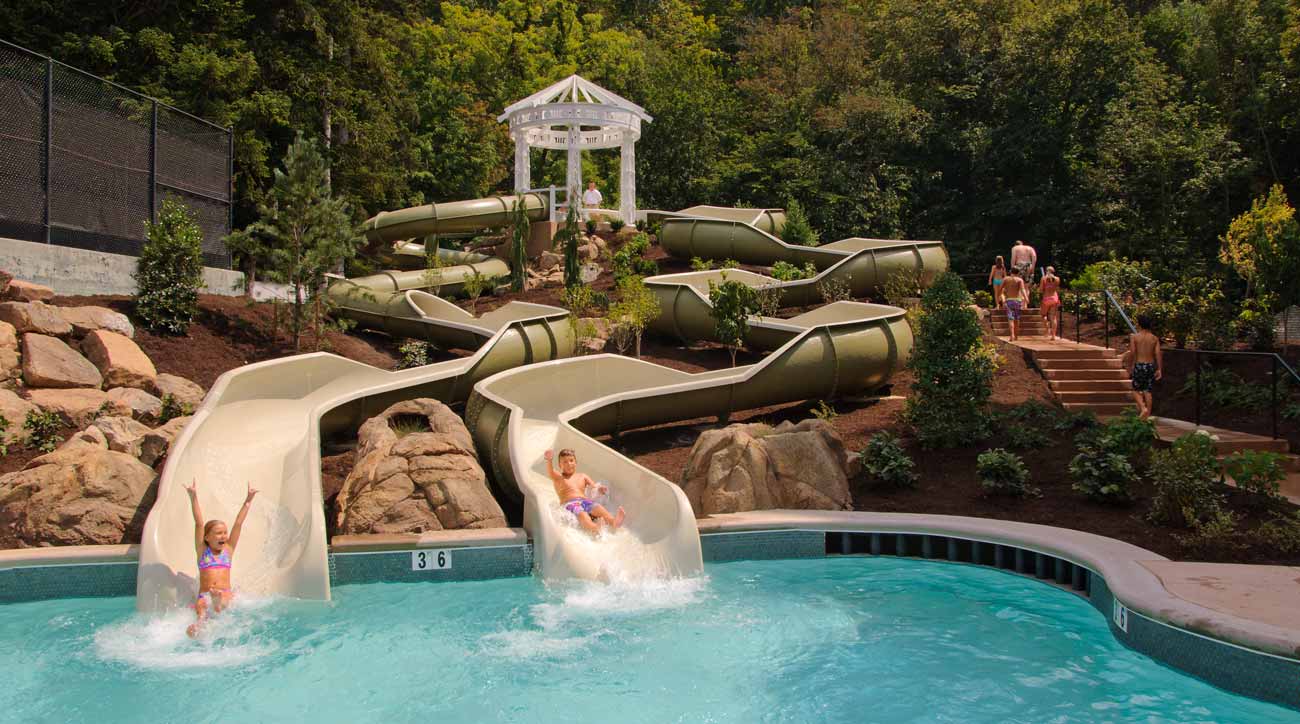 Omni Homestead Resort has water slides perfect for the whole family to enjoy.