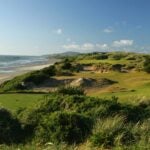 The 148 yard, par 3, 11th hole on the Pacific Dunes Course