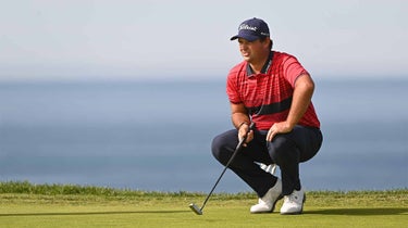 Patrick reed reads a putt at the farmers.