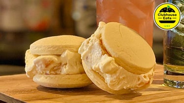 peach ice cream sandwich