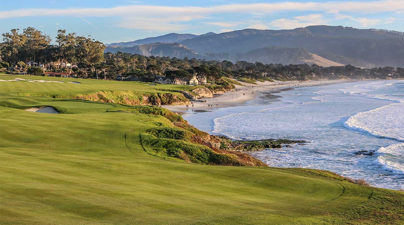 A shot of Pebble Beach Golf Links in California.