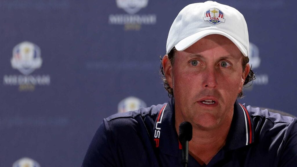 Phil Mickelson at Medinah in 2012.