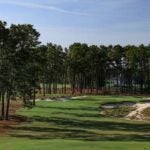 A view from tee on the par 3, 17th hole on the Pinehurst No.2 Course which will be the host course for the 2024 US Open Championship at The Pinehurst Resort on May 11, 2023 in Pinehurst, North Carolina.