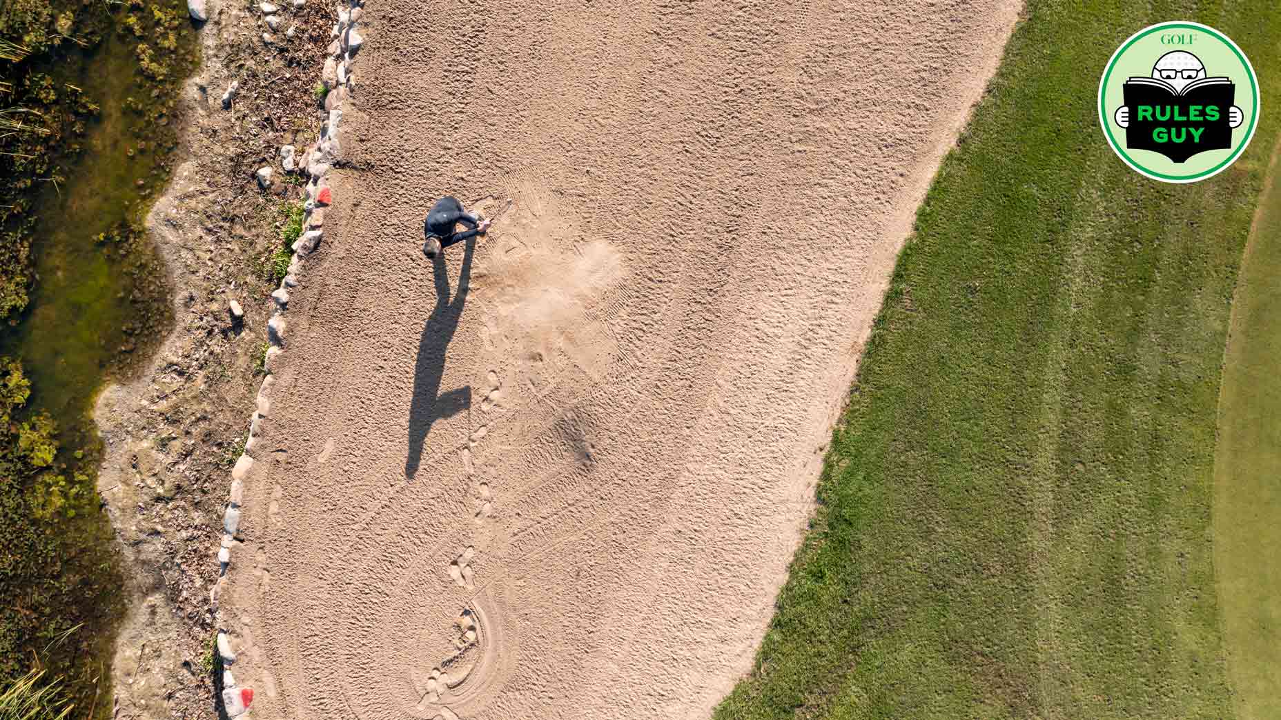 golfer in bunker