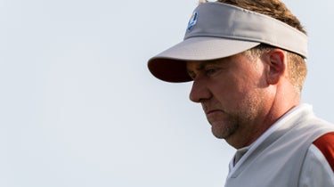 KOHLER, WI - SEPTEMBER 25: Ian Poulter of England and team Europe on the 11th green during the PM Fourball Matches for the 2020 Ryder Cup at Whistling Straits on September 25, 2021 in Kohler, WI. (Photo by Montana Pritchard/PGA of America)