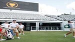 Billy Horschel of the United States Team plays his shot from the first tee prior to the 2022 Presidents Cup at Quail Hollow Country Club on September 19, 2022 in Charlotte, North Carolina.