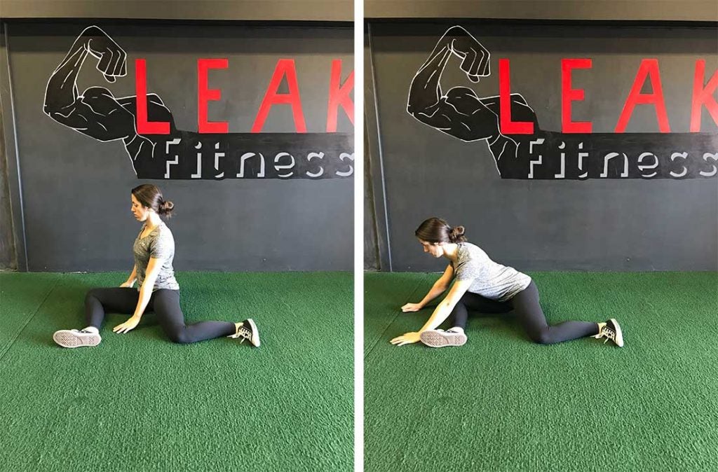 The 90/90 hip stretch is great for hip mobility and will help you turn in your swing.