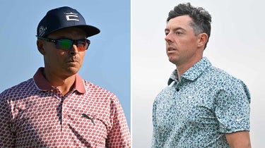 rickie fowler and rory mcilroy at the 2023 us open on saturday