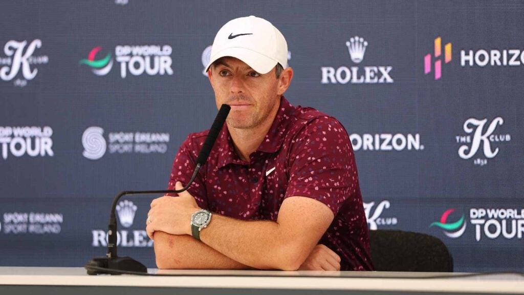 Rory McIlroy speaks in press conference at 2023 Irish Open