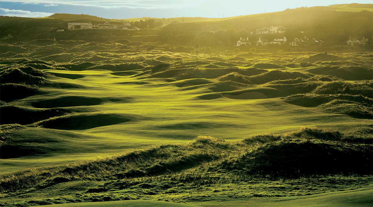 A majestic view of the par-4 eighth, the second of Dunluce’s two new holes at Royal Portrush.