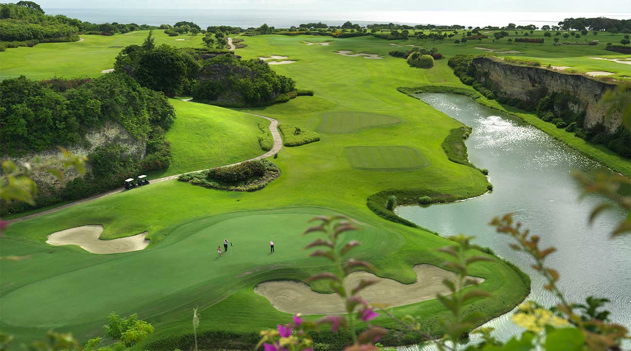 A view of the golf course at Sandy Lane Resort in Barbados.