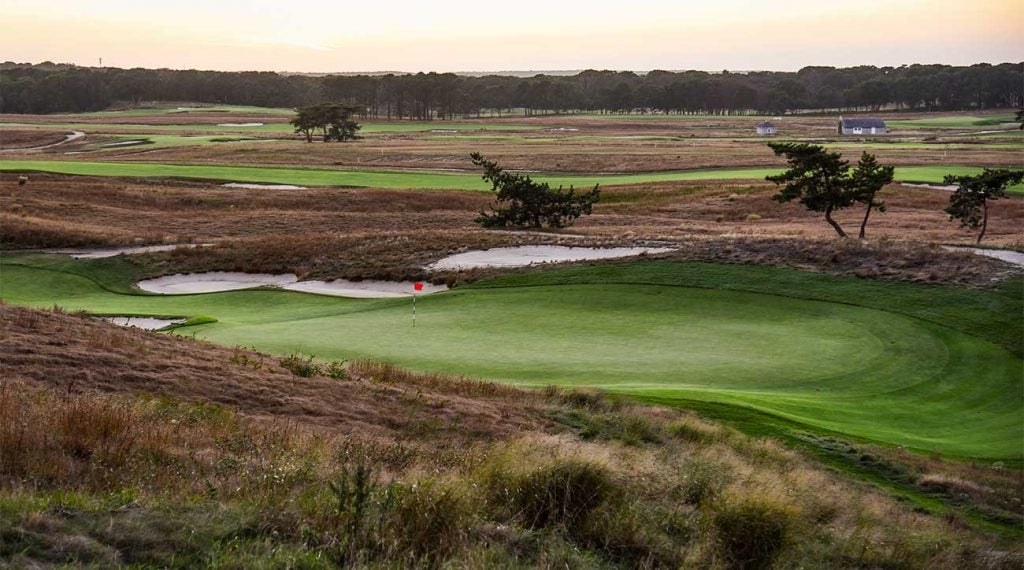 A view of the green of the 14th hole at Shinnecock Hills.