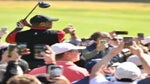 Tiger Woods plays a drive on the 15th tee box during the final round of The Genesis Invitational at Riviera Country Club on February 19, 2023 in Pacific Palisades, California.