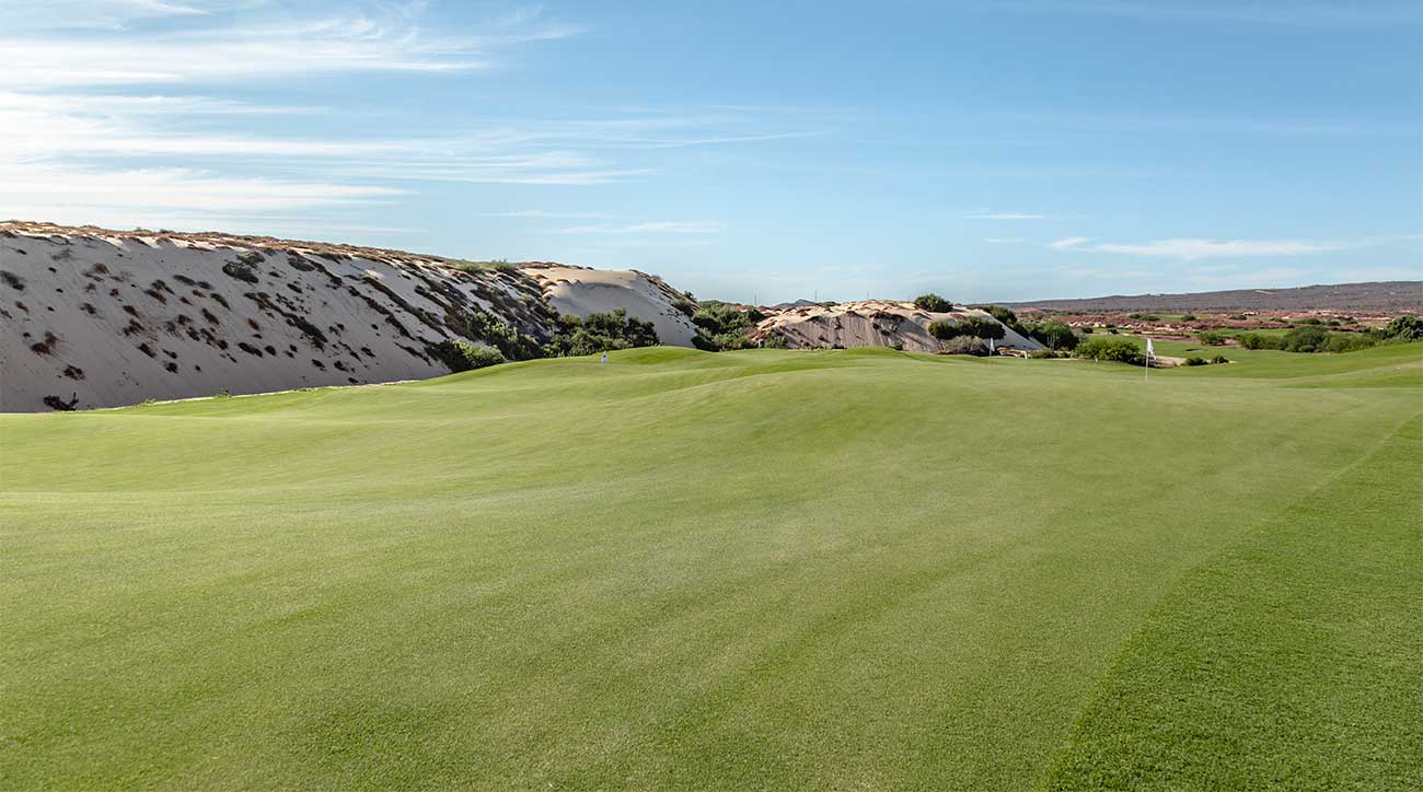 A view down a fairway at The Resort at Diamante Cabo San Lucas in Mexico.