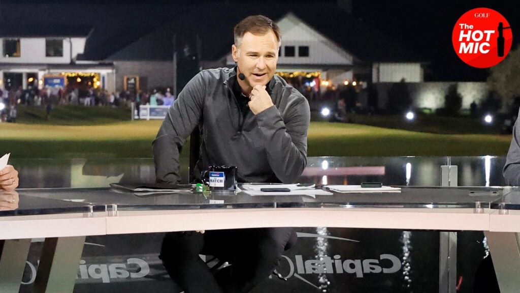 trevor immelman sits at desk