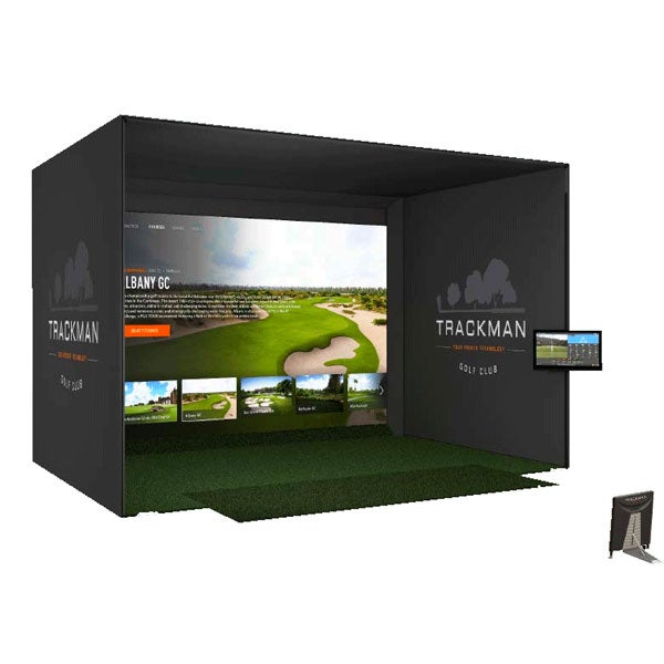 TrackMan 4 Indoor golf simulator with FlexCage