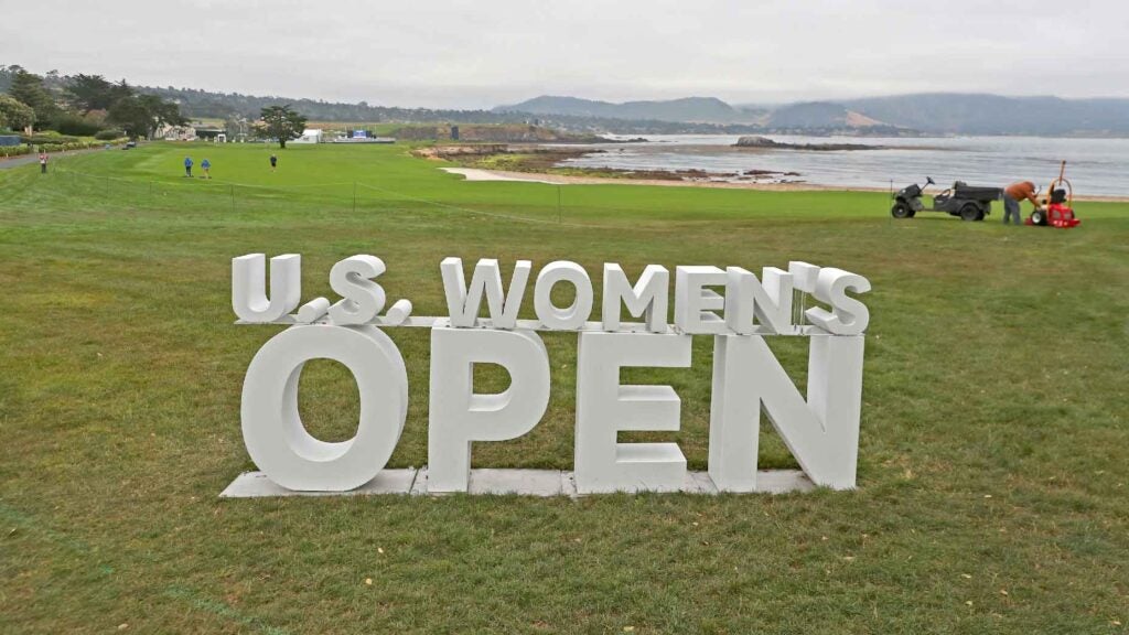 Sign at 2023 U.S. Women's Open at Pebble Beach